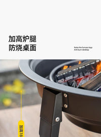 户外篝火盆东北野营烤肉架三脚架焚火台烧烤炉农村烧烤架篝火晚会