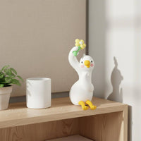 Silly Goose Figurine Cute Lazy Duck Desk Buddy Playful for Car Dashboard