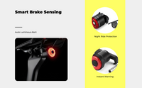 Brake-sensing COB LED bike light