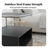 Bedside Cabinet with Open Shelf Light Luxury aesthetic for Hallway, Adults, Students