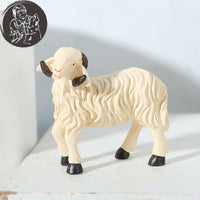 5CM White Goat Figurine for Garden Decoration Christmas Gift Resin Craft