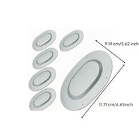 6 Pieces Oval Trunk Floor Drain Plug Metal Trunk Drain Hole Cover Matte Stamped for Car Owners, Mechanics