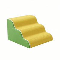 Non-Slip Dog Stairs with Washable Cover High-Resilience Foam Pet Ramp Gentle Feline Steps Supportive for Bedside