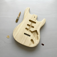 Routed Cavities S and T Style Guitar Body Sanded Unfinished Guitar Body Polished for Repair Hobbyists