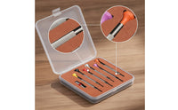 6 Pieces Precision Screwdriver Set with Case Knurled Watchmaker Screwdriver Set Portable Hand Tools for Watchmakers