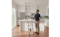 Versatile Folding Ladder Foldable Ladder Heavy-Duty Access Equipment for DIY Enthusiasts, Contractors, Household, Construction Site