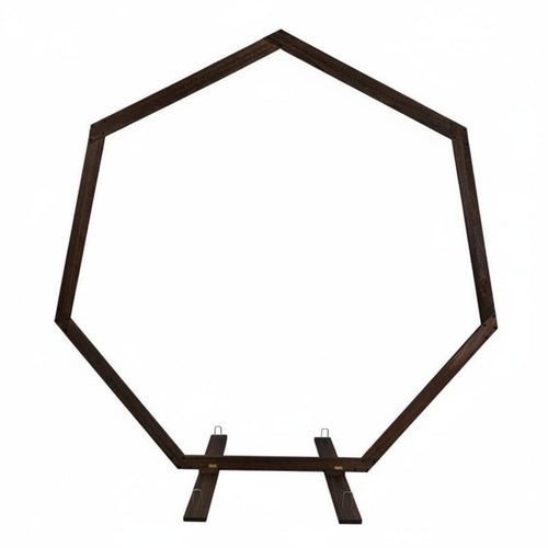 Heptagonal Wedding Arch Easy to Assemble Heptagonal Wooden Arch Simple Assembly