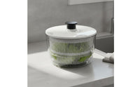 Quick Draining Manual Salad Dryer Easy to Clean Push Pump Salad Dryer Large Capacity Lettuce Dryer Single-Press Stop Button