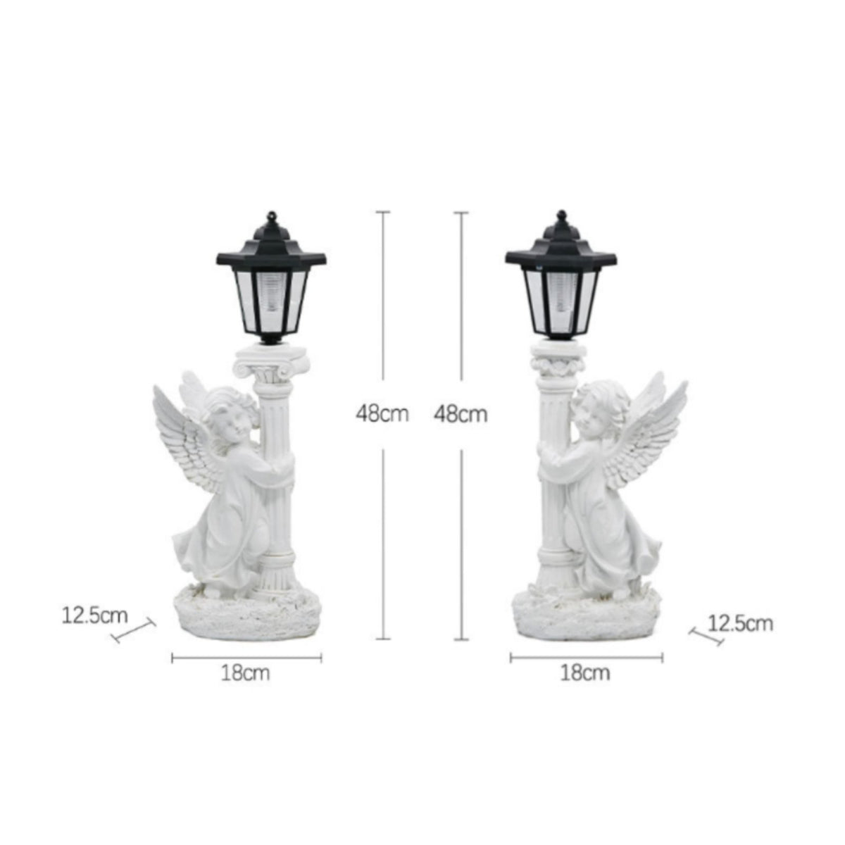 2 Pieces Solar Angel Statue No Wiring for Yard, Patio