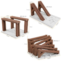 RC Crawler Obstacle Module Wood Grain RC Crawler Terrain Obstacle Expandable Toy for Garage