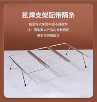 Stainless Steel Food Pan Rack with Lid, 9 Grids, for Commercial Use
