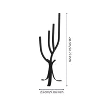 Metal Candelabra with Four Arms Black Candelabra with Iron Base Elegant Table Centerpiece Romantic for Mantel
