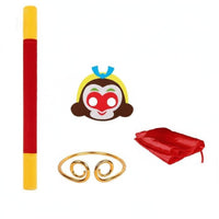 Retractable Golden-Tipped Pole Mythical Protagonist Theme Role Play Toy Soft and Safe Lightweight for Children, Costume Parties