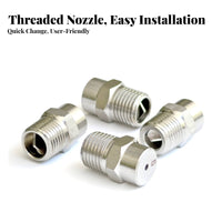 Rust Resistant Solid Cone Spray Nozzle Long-Lasting Stainless Steel Spray Nozzle Heavy Duty for Dust Suppression, Cooling, Humidification