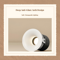 Frameless Curved COB Spotlight, Anti-Glare, Adjustable LED