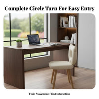 Bear-Shaped Backrest Chair 360-Degree Rotation Swivel Seat Comfortable Cushion