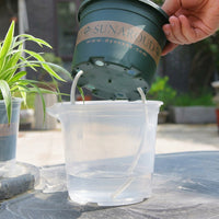 Plant Pots for House Plants with Self Watering System, Indoor Plant Pot with Water Storage, Double Layer Flower Pots, Balcony Lazy Planter Pack