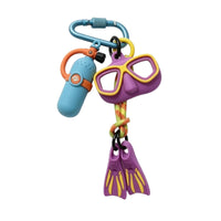 Beach-Inspired Scuba Keychain with Carabiner Lightweight Diver Keychain with Mini Cylinder Compact Silicone Bag Charm with Charms Portable for Backpacks