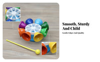 Metal Chimes Rotating Bell Instrument Easy to Play 8-Note Bell Instrument Lightweight Tuned Handbells Safe Plastic Complimentary