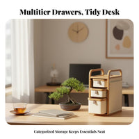 Multi-Drawer Cosmetic Case adaptable Multi-Compartment organizer Space-Saving