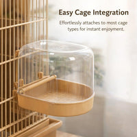 Bird Bath Tub for Cages, Pet Bird Bath Box, Hanging Bathtub Bird Cage Accessory, #variant:Blue