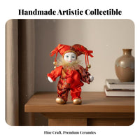 Italian Amor Doll Representative Meaning Movable Joint Porcelain Doll Porcelain Clown Figurine Handmade Hand-Painted Face