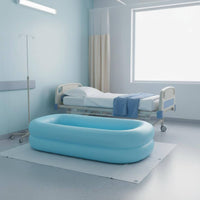 Anti Bath Tub PVC Medical Inflatable Tub Easy to Clean for Home Care