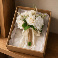 European Design Bridal Hand Floral Arrangement Soft Color Palette Floral Decor