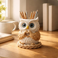 Pen Holder Home Decor Resin Desk Organizer Cute Office Accessory for Study Room