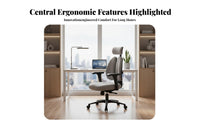 Split-Back Ergonomic Chair Support Swivel Seat Adjustable Height