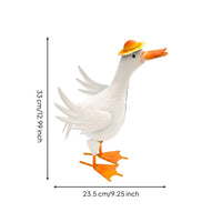 Duck Sculpture Iron Duck Statue Cute for Garden, Pond
