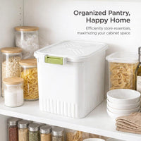 Rice Storage Container with Wheels, Airtight Food Storage, Kitchen Storage Bin, Cereal Dispenser, Gr - Image 5
