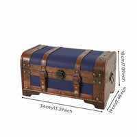 Wooden Storage Chest Decorative Storage Chest Multifunctional Box with Lock for Photography