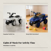 Infant Balance Bike, 4-Wheel, No Pedals, Indoor Walker, Music, Ages 1-3