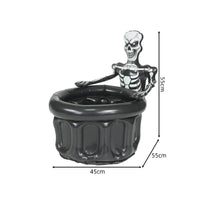 Skull-Shaped Ice Container Sculpted Inflatable Skull Container Black