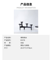 现代抽象金属烛台酒店家居样板房卖场个性商店开放柜装饰摆件摆设