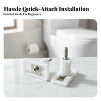2 Pieces Toilet Seat Hinge Bolt Set Universal Fit Toilet Seat Hinge Bolt