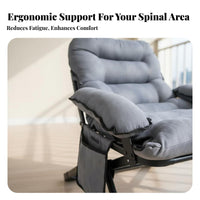 Padded Folding Recliner Cushiony Cushioning Reclining Chair Removable Cushion