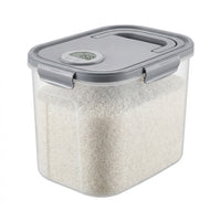 Airtight Rice Bin with Wheels, Stackable Design Storage Container, Transparent Grain Storage Bin, Large Opening Food Storage 
