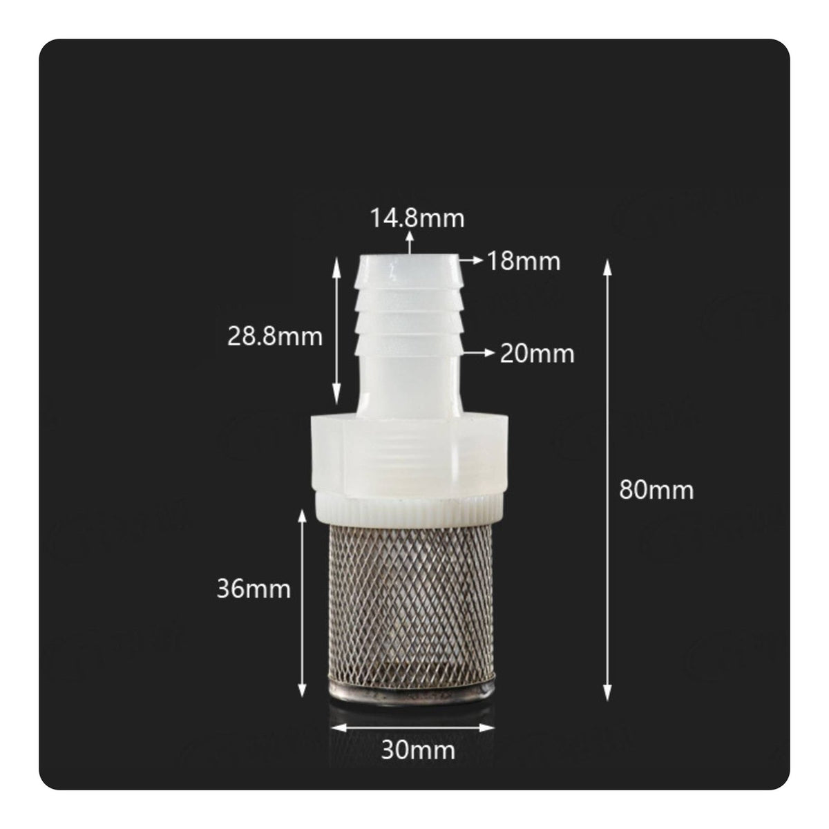 Stainless Steel Mesh Strainer Filters Debris Water Pump Inlet Filter