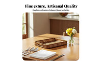 Woven Multi-Compartment Flatware Holder Easy to Clean Household Storage Portable