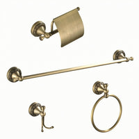 4 Pieces Lavatory Hardware Set Antique Bronze Towel Bar Set with Toilet Paper Holder Toilet Paper Holder for Homeowners