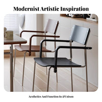 Metal Frame Armchair Modern & Design Dining Chair Versatile Use Ergonomic Design for Adults, Living Room, Home Office