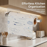 Wrap Dispenser and Kitchen Paper Roll Holder for Home Cooks, Wall Mounted or Under Cabinet Towel for