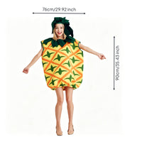 Pineapple Hooded Jumpsuit Halloween Hooded Pineapple Costume Bright Color