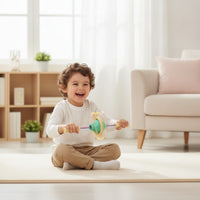 Safe Hand-Pull Training Toy Handheld Pull-Cord Toy Spherical Smooth for Children, Kids, Indoor Play, Home