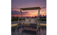 Cushioned Two-Person Swing Chair Heavy-Duty Outdoor Swing Chair Long-Lasting Ergonomic for Backyard