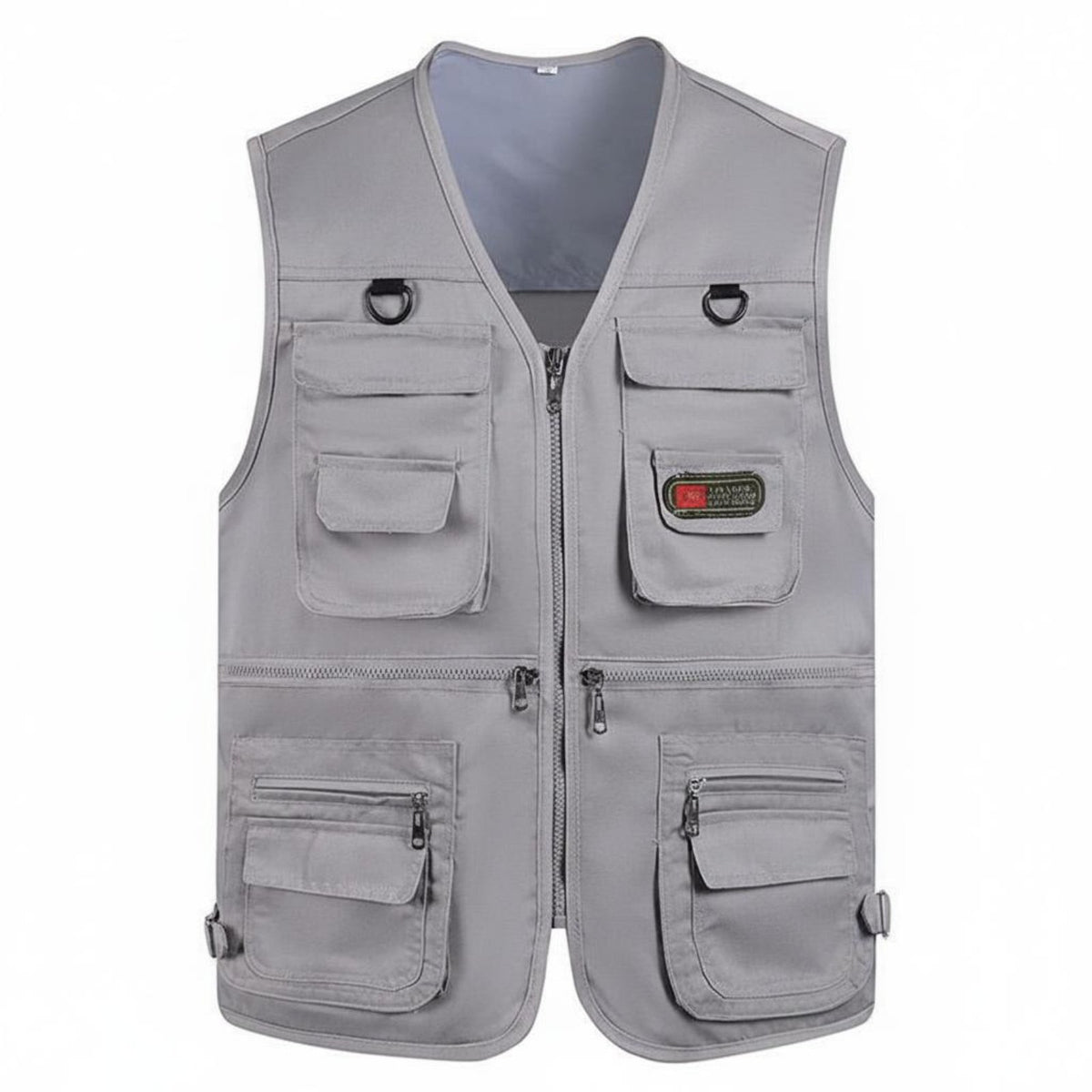 Multi Pockets Fishing Vest Loose Fit Photographer's Travel Vest Outdoor Work Cargo Jacket for Fishermen, Photographers, Hiking