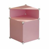 Space Saving Design Multitiered side Table Easy Assembly Stackable Storage Cube Small Footprint Nightstand Modern & Design for Children, Apartment Dwellers, Students, Bedroom, Dorm Room, Playroom, Office