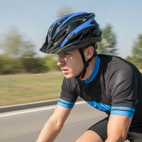Streamlined Helmet with Removable Visor Ventilated Cycling Helmet with Visor Adjustable Shock-Absorbing for Commuters